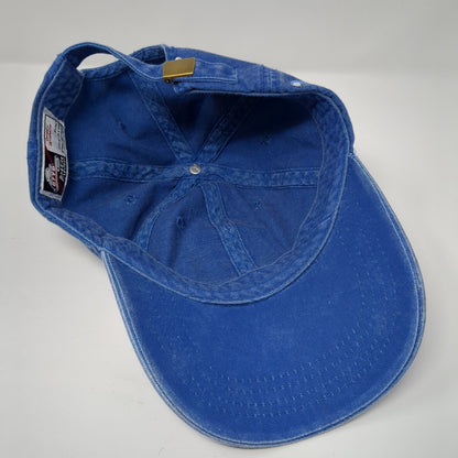 Otto Slideback Hat Blue One Size Adjustable Butterfly Embroidered Bling