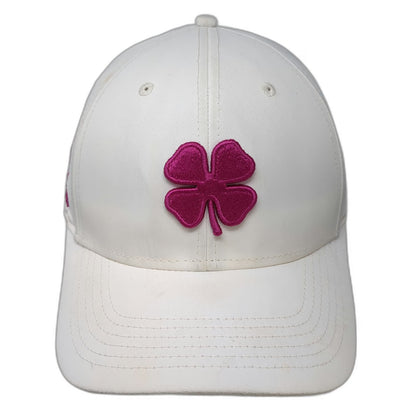 Black Clover Snapback White One Size Purple Topgolf Logo Live Lucky Hat Golf