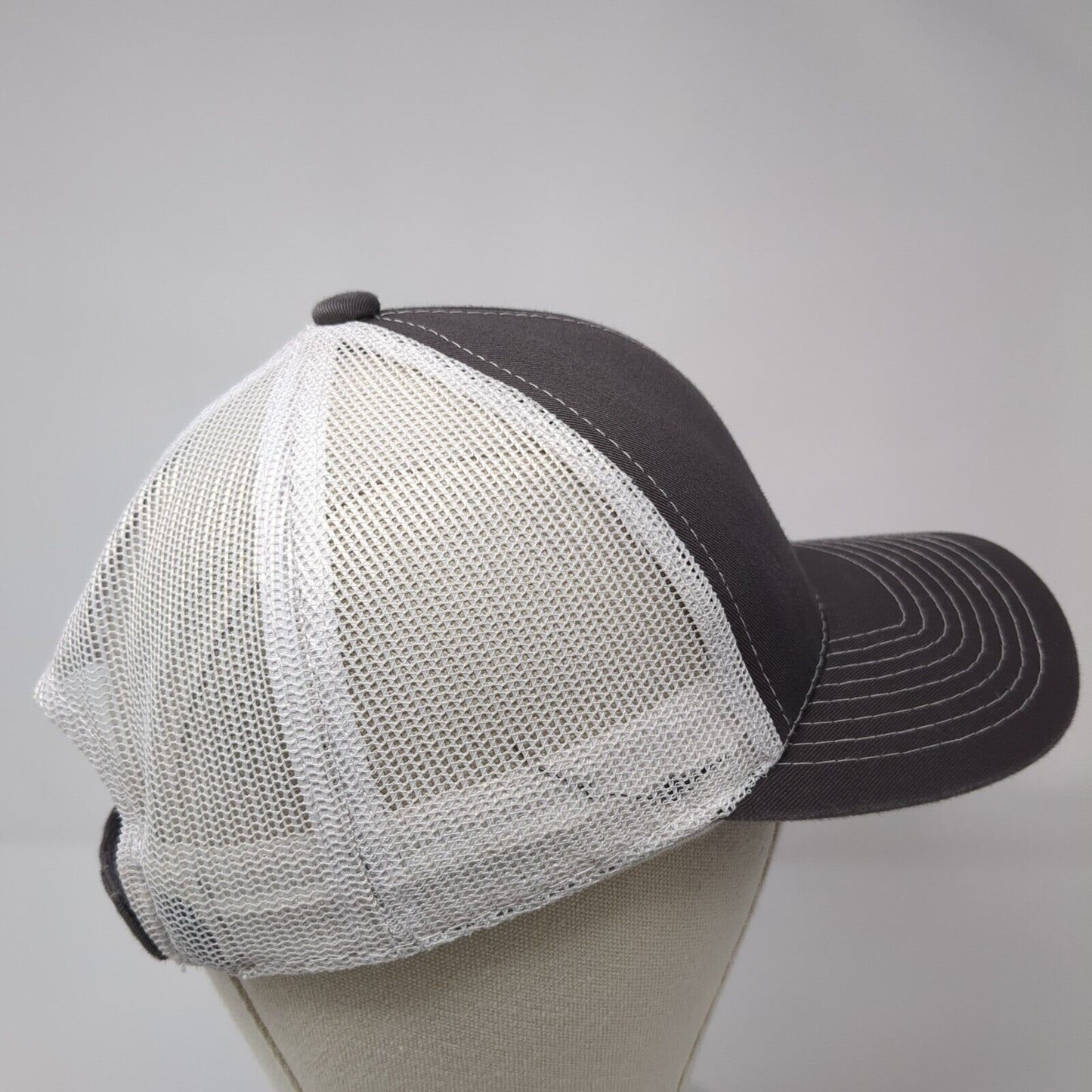 Campbell Tractor Co. Strapback Trucker Hat Gray OS Adjustable Mesh Outdoor Cap