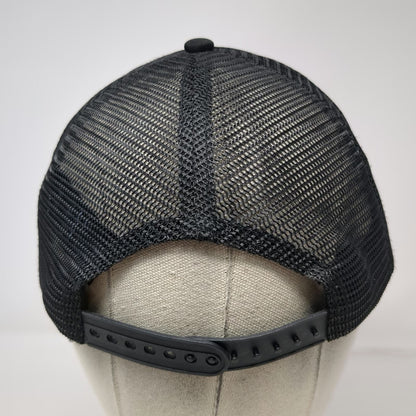 Volcom Trucker Hat Black OSFM Snapback Tropical Parrot Palm Leaf Mesh Back Foam