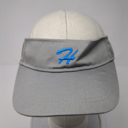 Letter H Strapback Golf Sun Visor Hat Gray One Size Adjustable Alleson Athletic