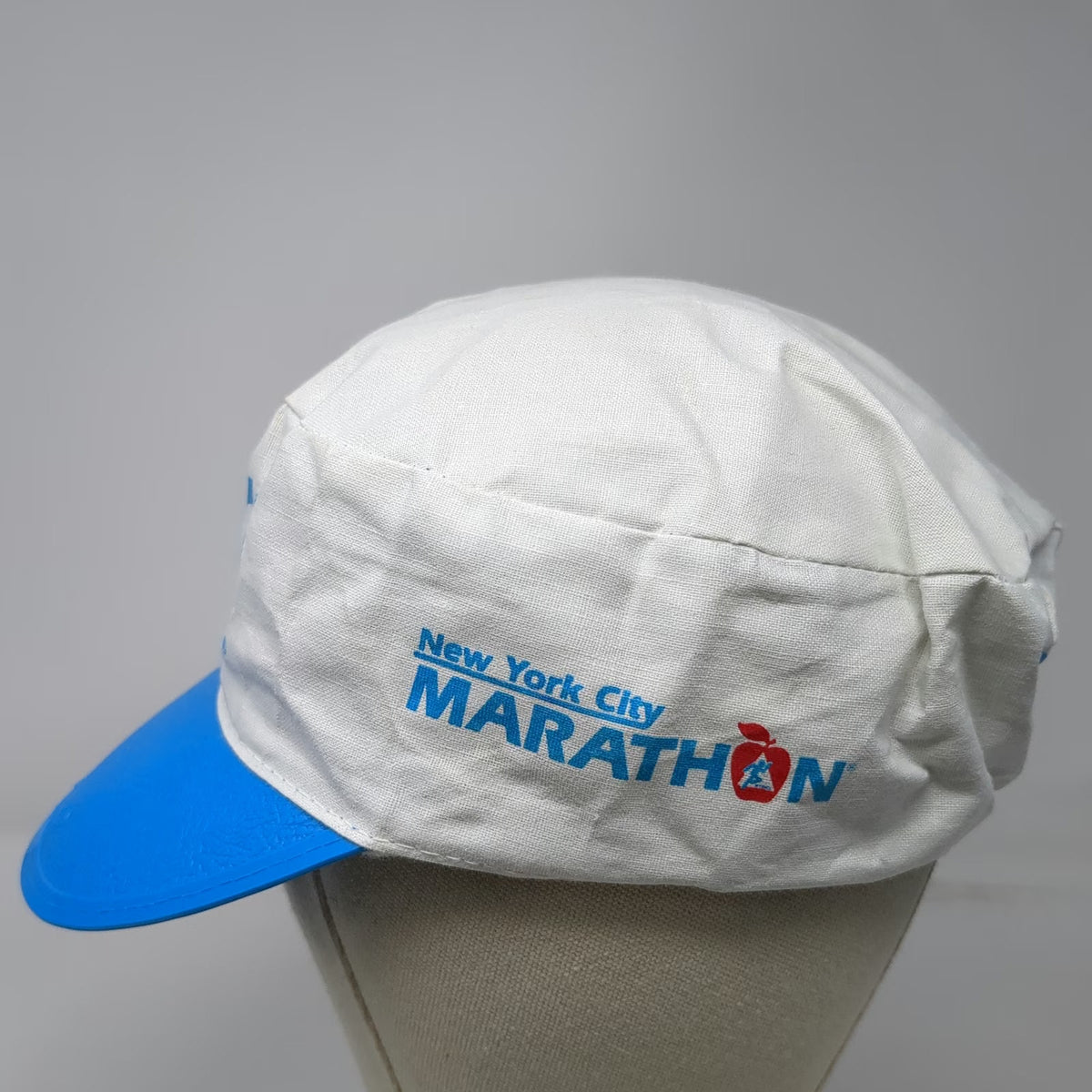 Asics Army Cap White Blue One Size New York City Marathon Hat Running Athletic