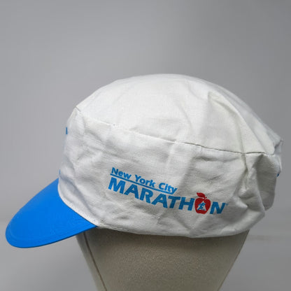 Asics Army Cap White Blue One Size New York City Marathon Hat Running Athletic