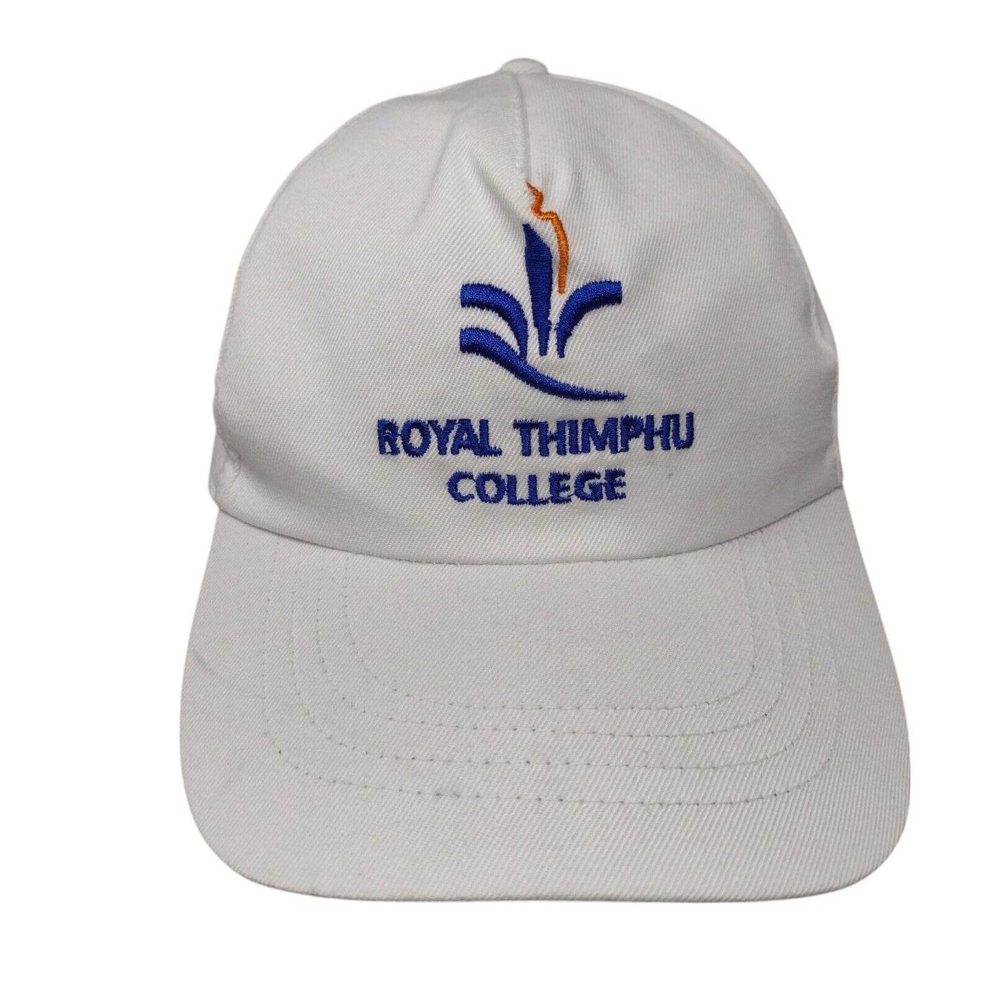 Royal Thimpu College Strapback Hat White One Size Adjustable Embroidered