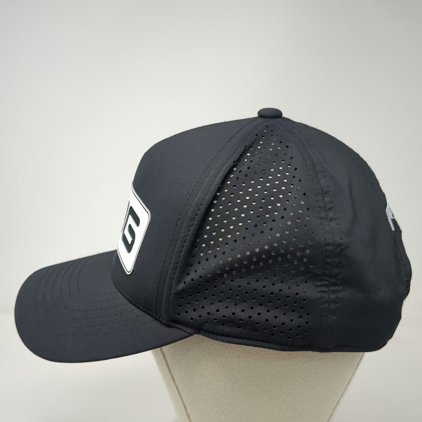 PING Trucker Hat Black One Size Snapback Golf Flexfit 110 Perforated 5-Panel
