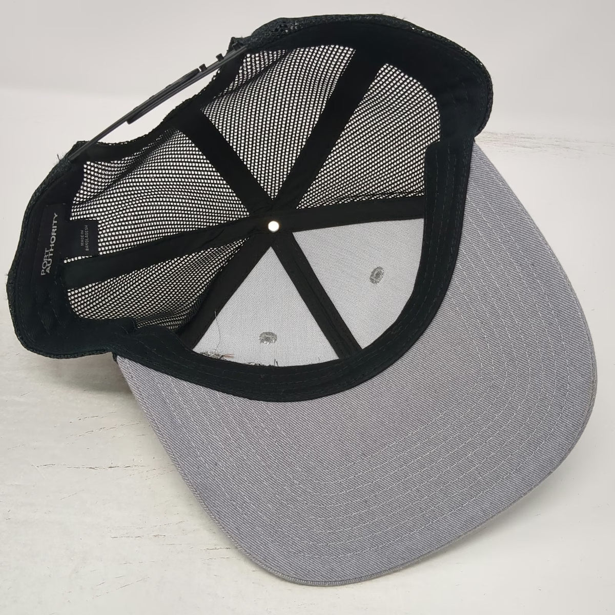 Port Authority Trucker Hat Gray One Size Mesh Maxwell Family Livestock Pig Goat