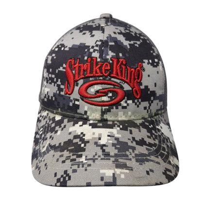 Strike King Strapback Trucker Hat Camo One Size Mesh Back Embroidered