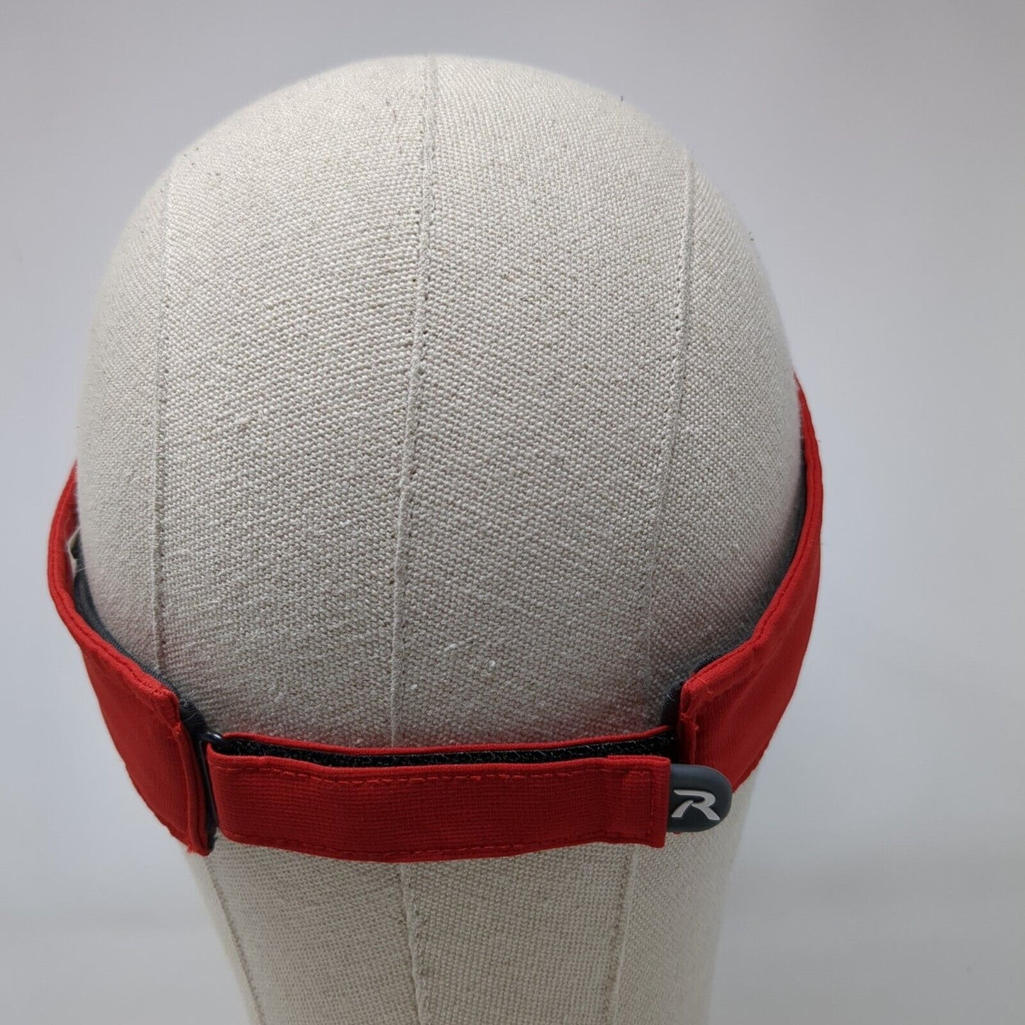 RJS Invitational Strapback Sun Visor Hat Red One Size Solid Richardson