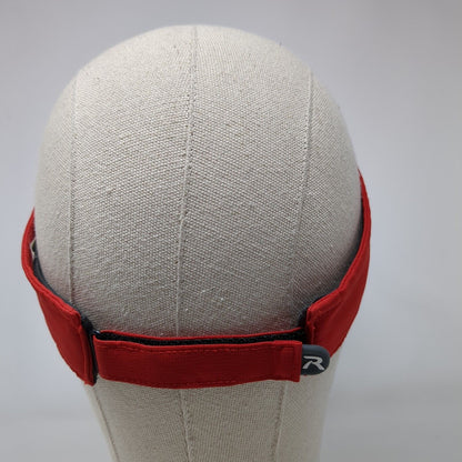 RJS Invitational Strapback Sun Visor Hat Red One Size Solid Richardson