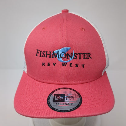 Fishmonster Key West Snapback Trucker Hat Red One Size Mesh Back New Era