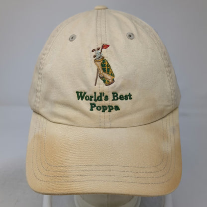 Orvis Baseball Cap Beige One Size World's Best Poppa Golf Bag Adjustable Hat
