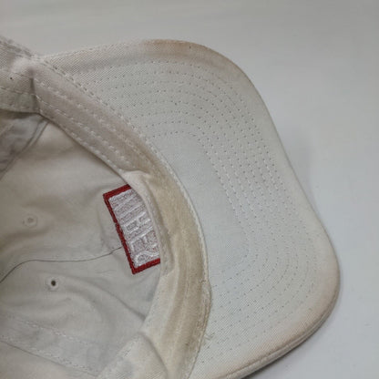 VIBES Slideback Hat Cream One Size Adjustable Embroidered 6 Panel Cotton