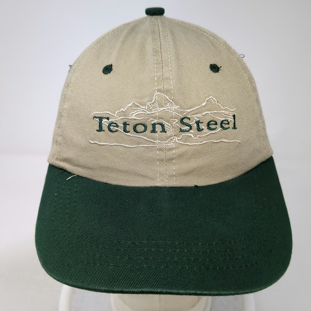 Headliner by Vernon Teton Steel Metal Roofs Baseball Cap Beige Green One Size