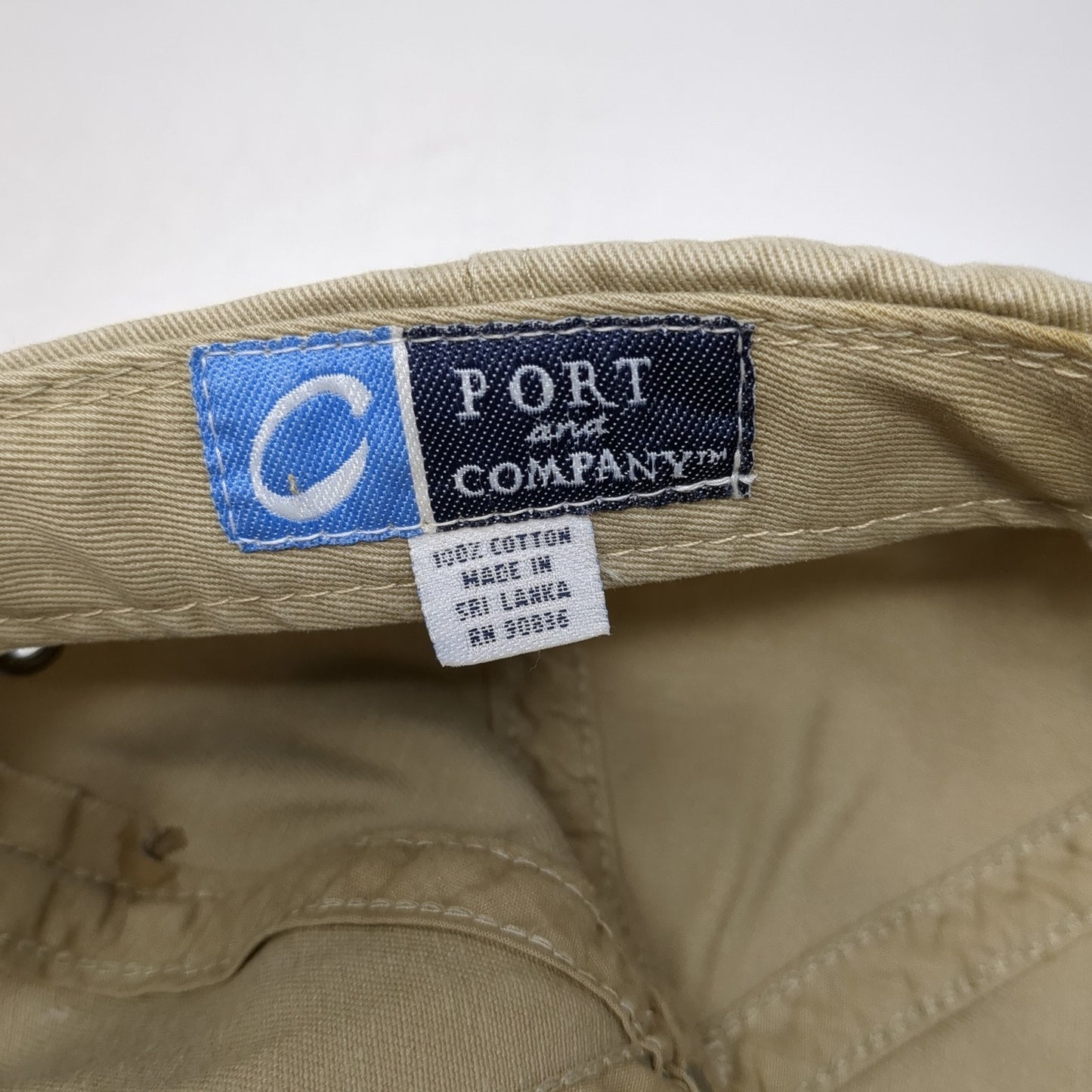 J Crist Gallery Slideback Hat Beige One Size Adjustable Port & Company