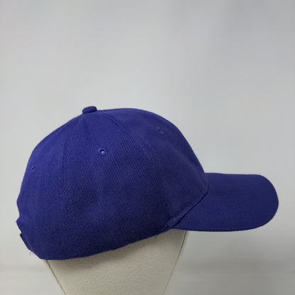 Unbranded Strapback Hat Purple One Size Adjustable Vented Holes 6 Panel Blank