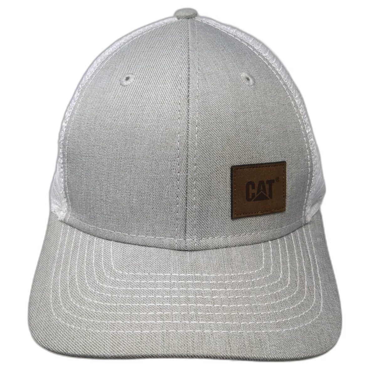 Cat Baseball Cap Gray One Size Snapback Mesh Back Logo Patch Trucker Work hat