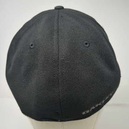 Oakley Baseball Cap Black XL A-Flex Stretch Fit Polyester Curved Brim Sport Hat