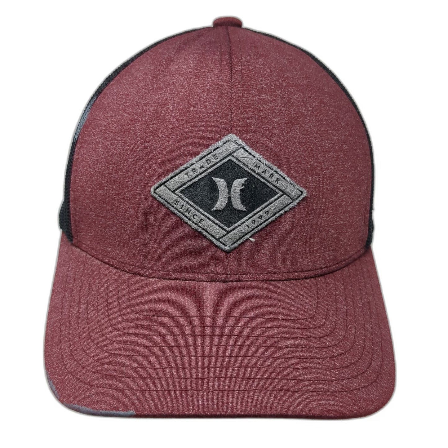 Hurley Trucker Hat Red Black Gray One Size Mesh Back Snapback Born From Water