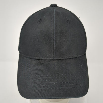 George Strapback Hat Black One Size Adjustable Blank Solid Vent Holes