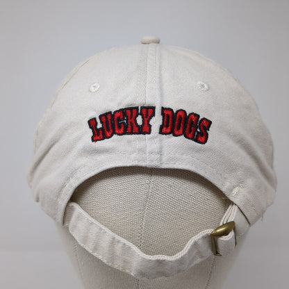 Lucky Dogs Slideback Hat Tan One Size Adjustable Embroidered Paramount