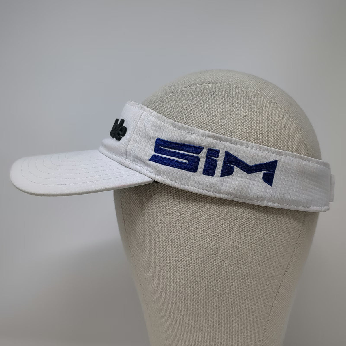 TaylorMade Visor White One Size Golf Hat SIM TP5 Logo Strapback 3D Embroidery