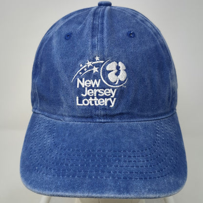 New Jersey Lottery Baseball Cap Blue One Size Slideback Adjustable Strap Hat