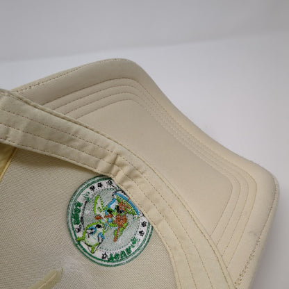 Toss Your Greens Snapback Mesh Back Trucker Hat Tan One Size Adjustable