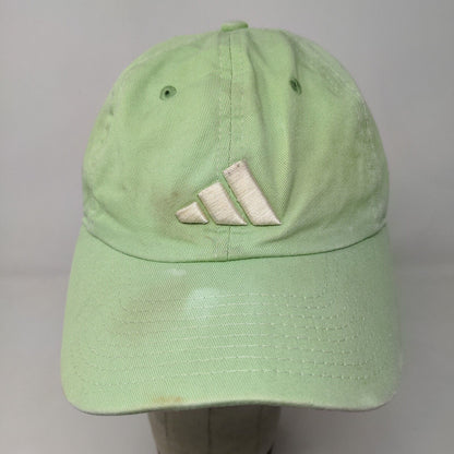 Adidas Boy's Slideback Hat Green Adjustable Embroidered Logo Distressed