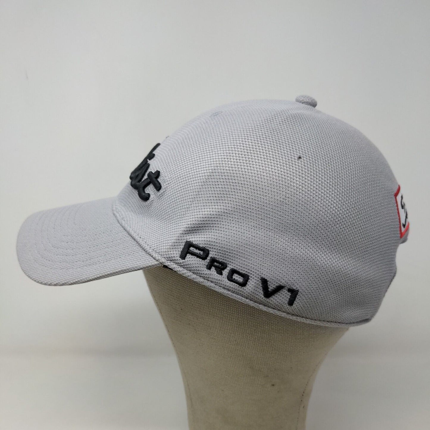 Titleist Men's Slideback Hat Gray Embroidered Pro V1 Logo Polyester