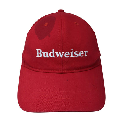 Budweiser Snapback Hat Red One Size Embroidered Adjustable 6 Panel