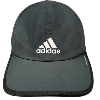 Adidas Baseball Cap Gray One Size Aeroready Perforated Strapback Hat Running
