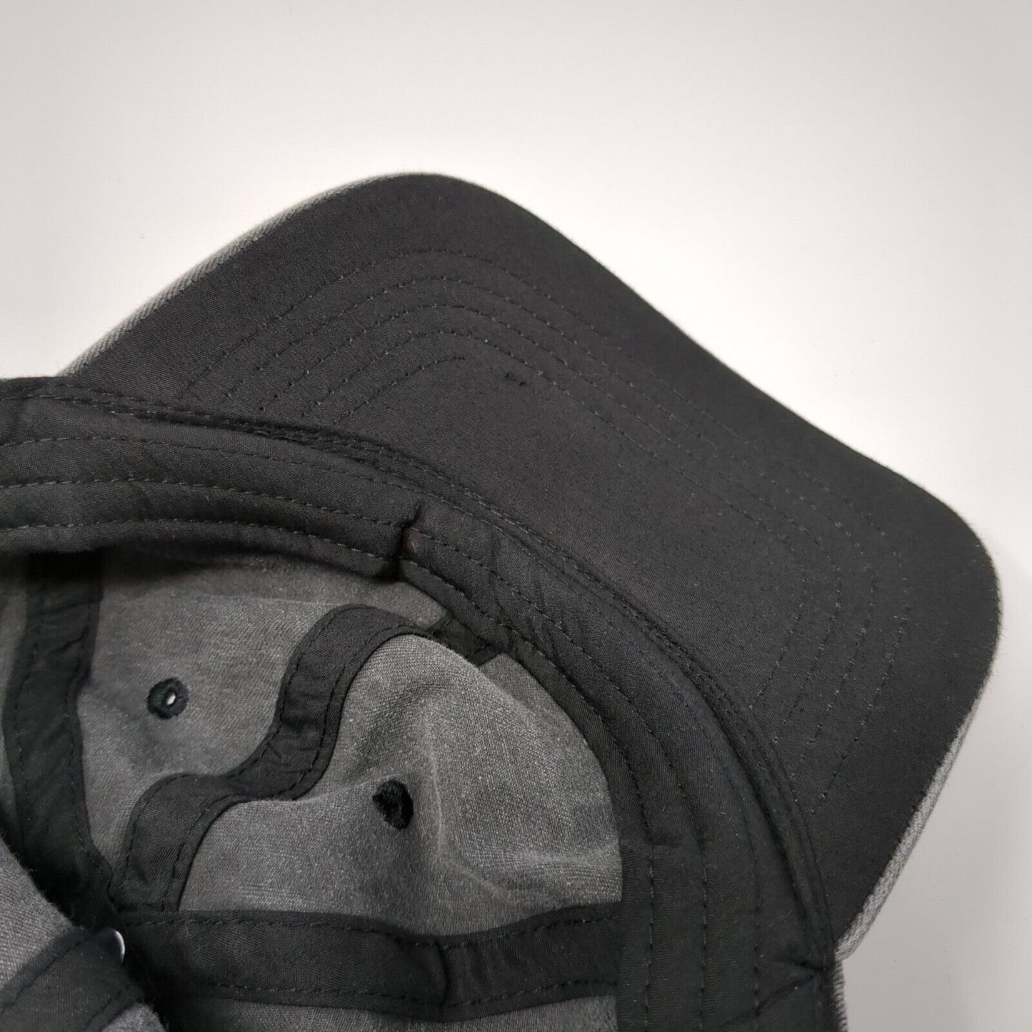 Unbranded Strapback Hat Gray One Size Adjustable Vented Holes 6 Panel Blank