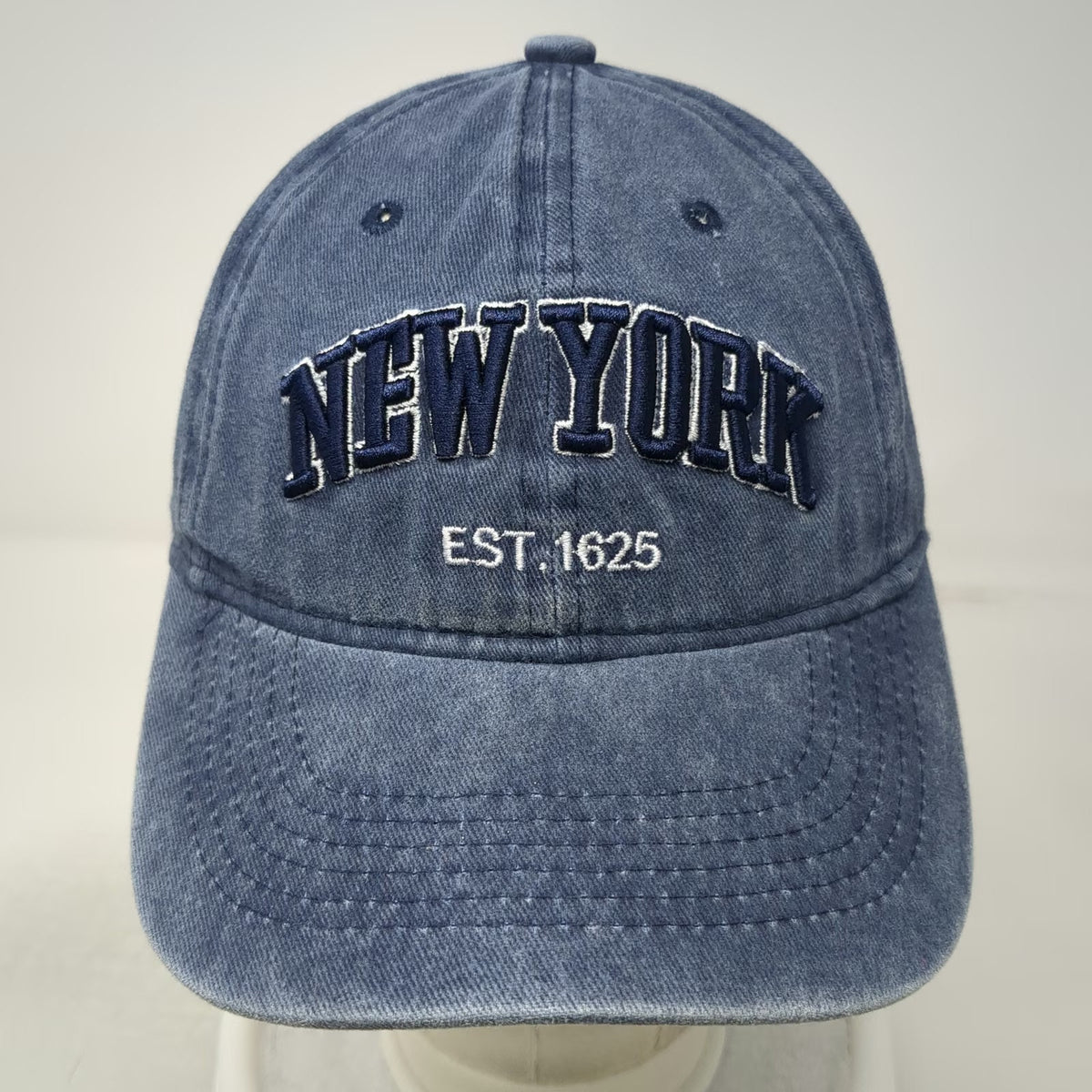 BJB Baseball Cap Blue One Size New York City Est 1625 Embroidered Slideback Hat