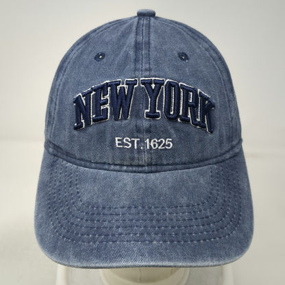 BJB Baseball Cap Blue One Size New York City Est 1625 Embroidered Slideback Hat