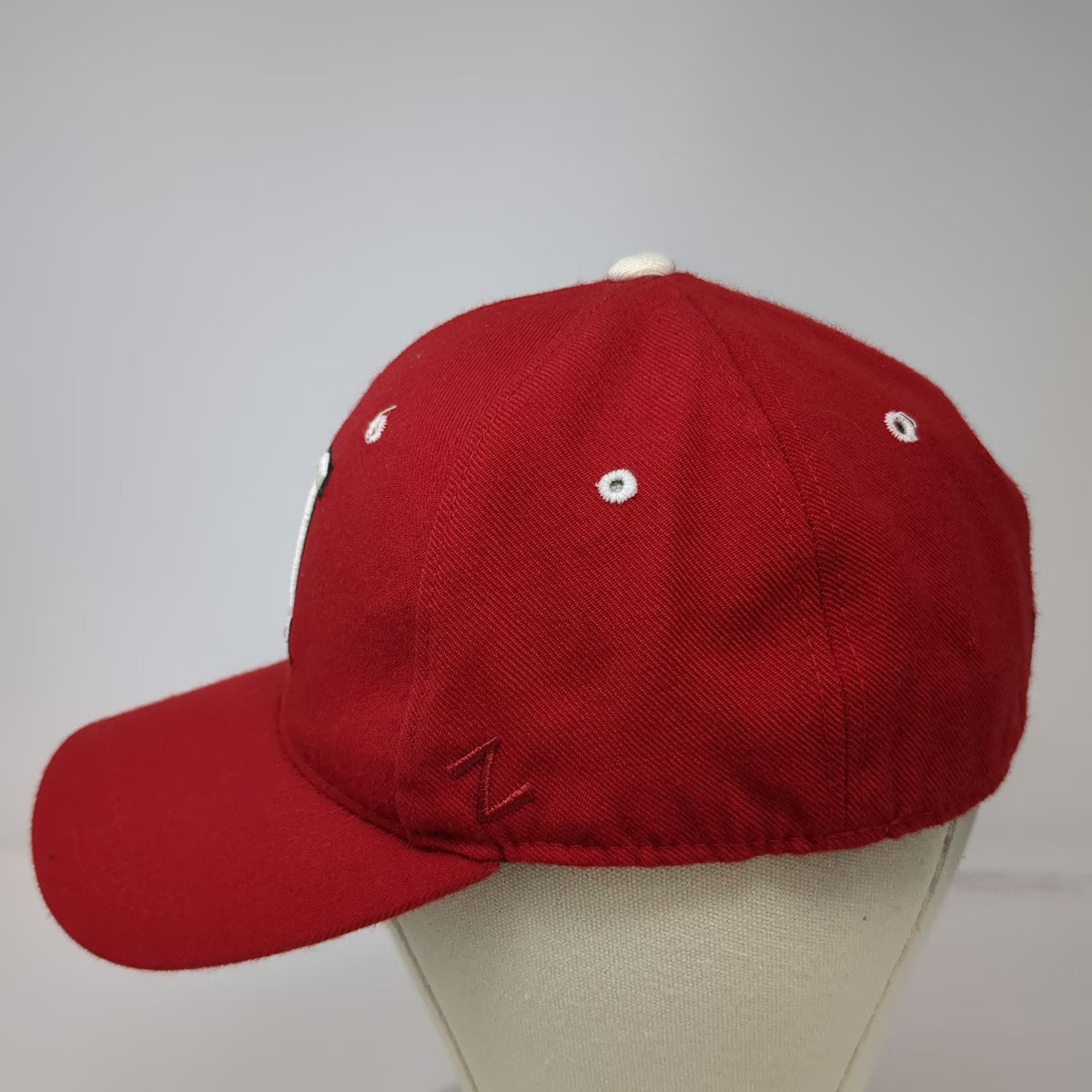 Nebraska Cornhuskers NCAA Zephyr Cap Red 7 3/8 Fitted Gray Underbill Wool Hat