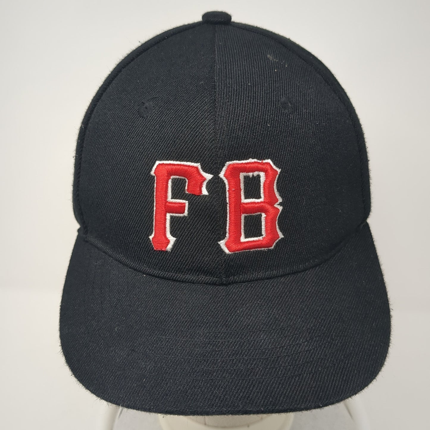 FB Snapback Hip Hop Hat Black One Size Adjustable Embroidered 6 Panel Polyester