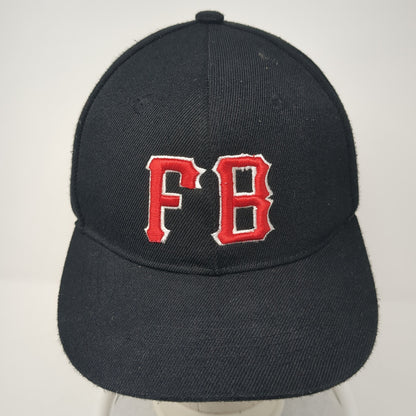 FB Snapback Hip Hop Hat Black One Size Adjustable Embroidered 6 Panel Polyester