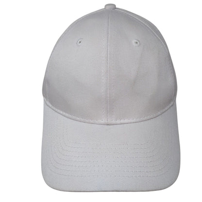 Port & Company Strapback Hat White OS Adjustable Vented Holes 6 Panel Blank