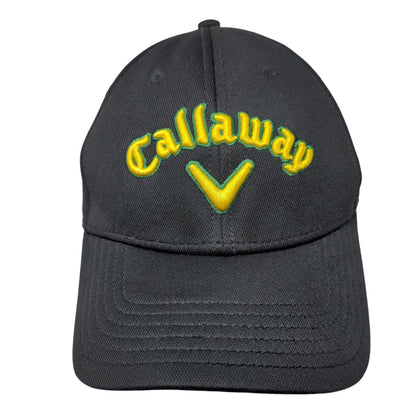 Callaway Strapback Hat Black One Size Embroidered Adjustable 6 Panel