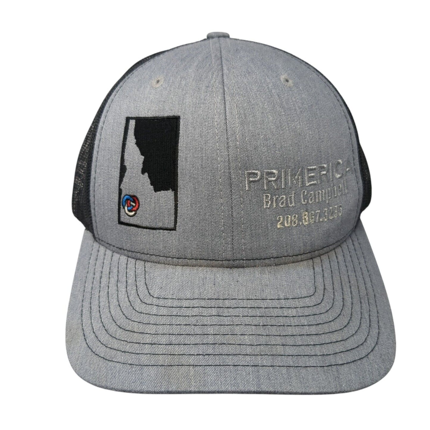Idaho Primerica Brad Campbell Trucker Hat Gray One Size Mesh Back