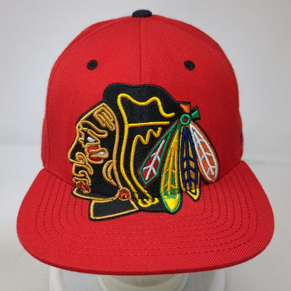 Chicago Blackhawks NHL Zephyr Snapback Red One Size Wool Blend Flat Brim Hat