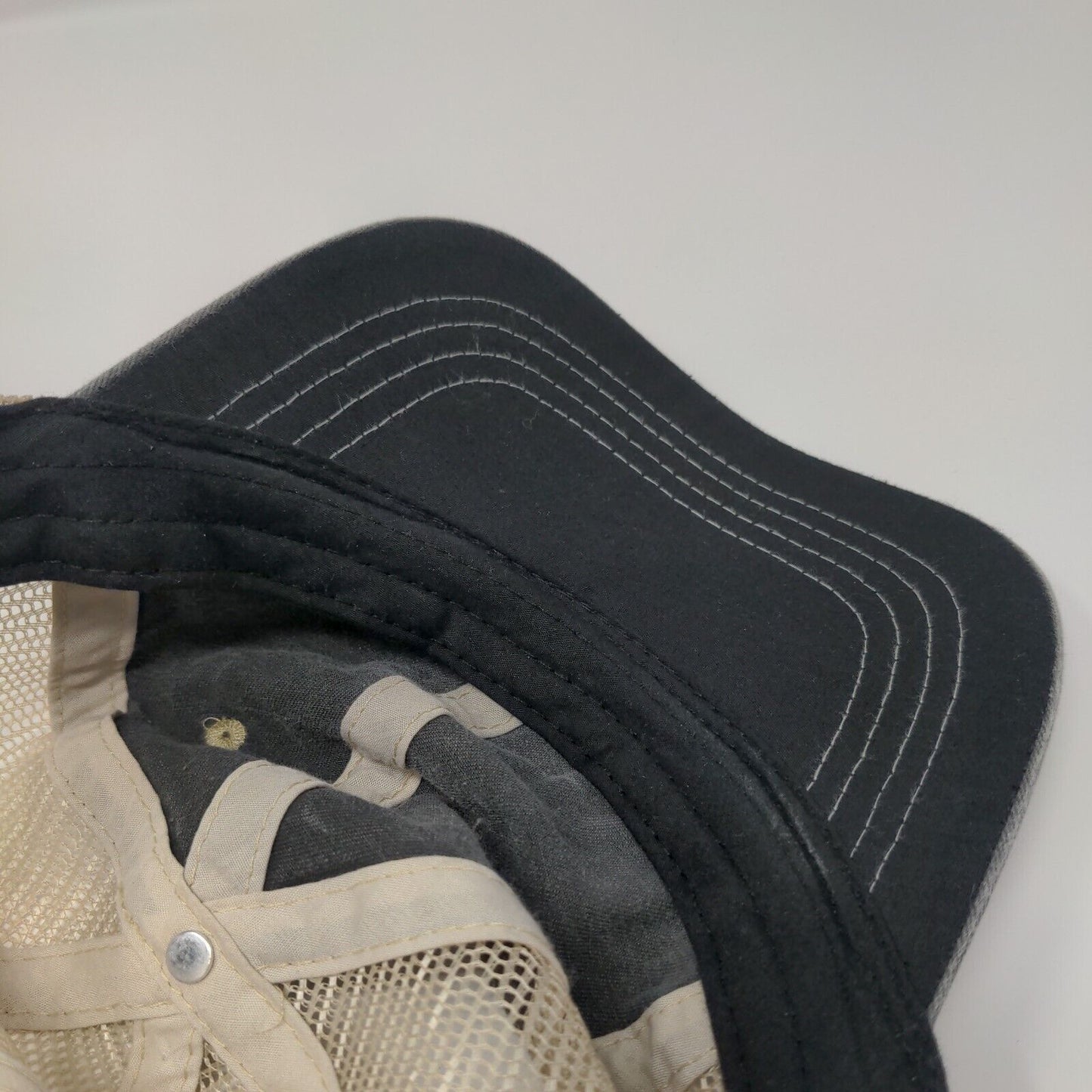 Unbranded Snapback Mesh Back Trucker Hat Gray OSFM Colorblock 6 Panel