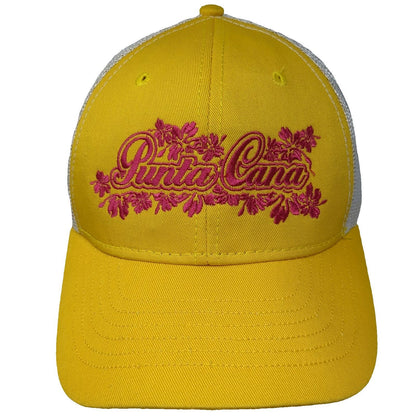 La Treinta y Dos Trucker Hat Yellow Size L Mesh Back Snapback Punta Cana Pink