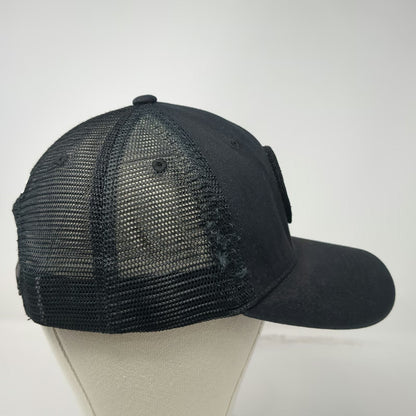 Billy Blvd Trucker Hat Black One Size BB Logo Mesh Snapback Curved Brim Patch