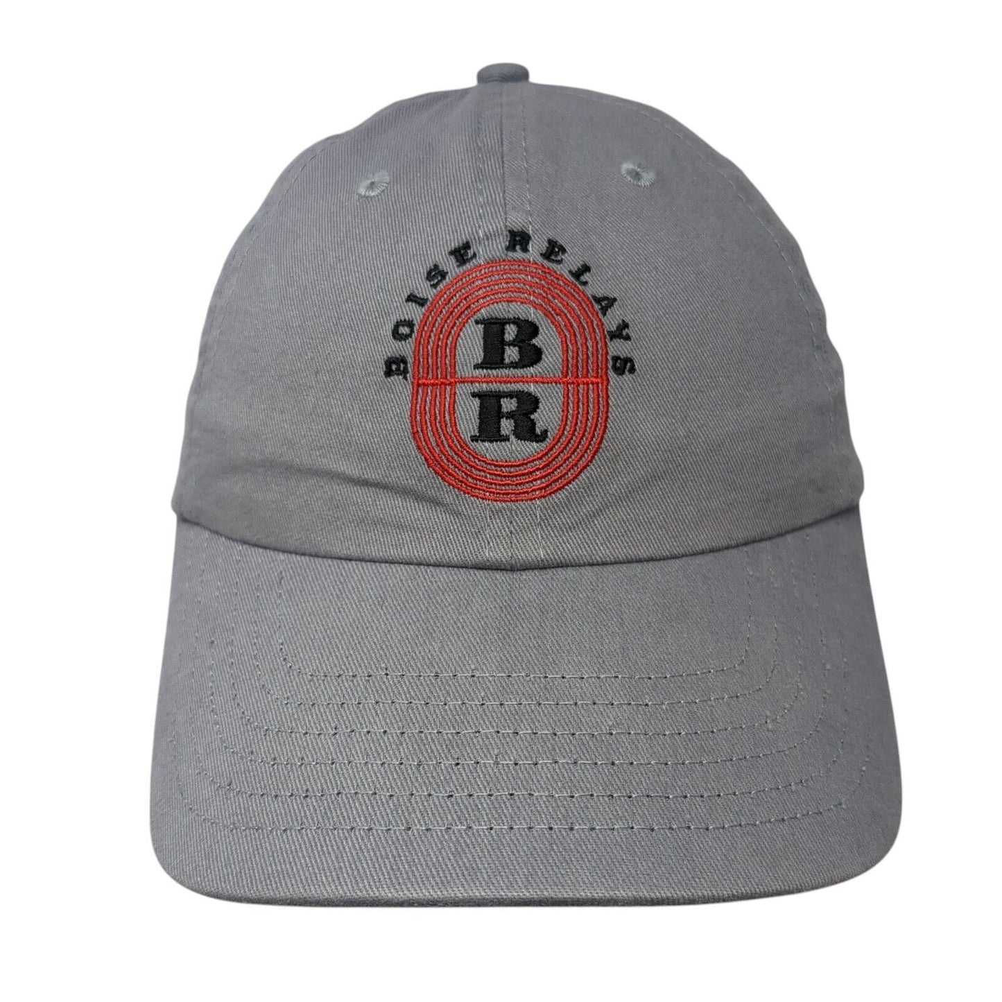 BR Boise Relays Strapback Hat Gray One Size Adjustable Embroidered 6 Panel