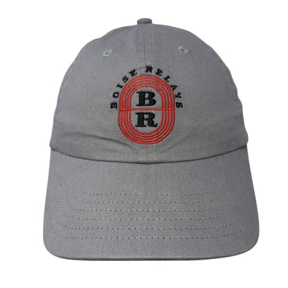 BR Boise Relays Strapback Hat Gray One Size Adjustable Embroidered 6 Panel