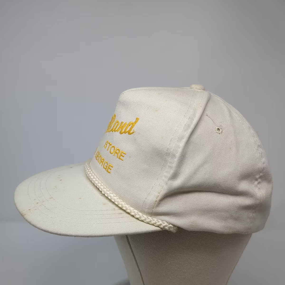 Yupoong Woodland Store Lake George Snapback Hat Beige Yellow Rope OSFA 5 Panel