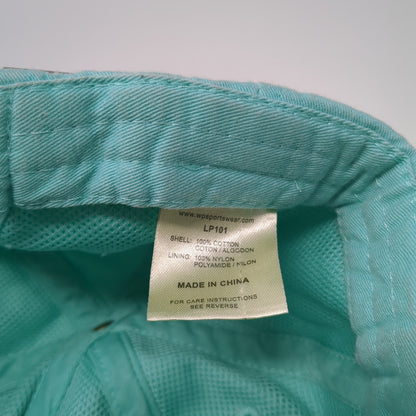 Delta Zeta Slideback Hat Blue One Size Adjustable Leather Strap Adams