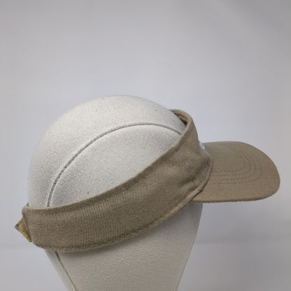 Florida Strapback Sun Visor Hat Tan One Size Adjustable Embroidered
