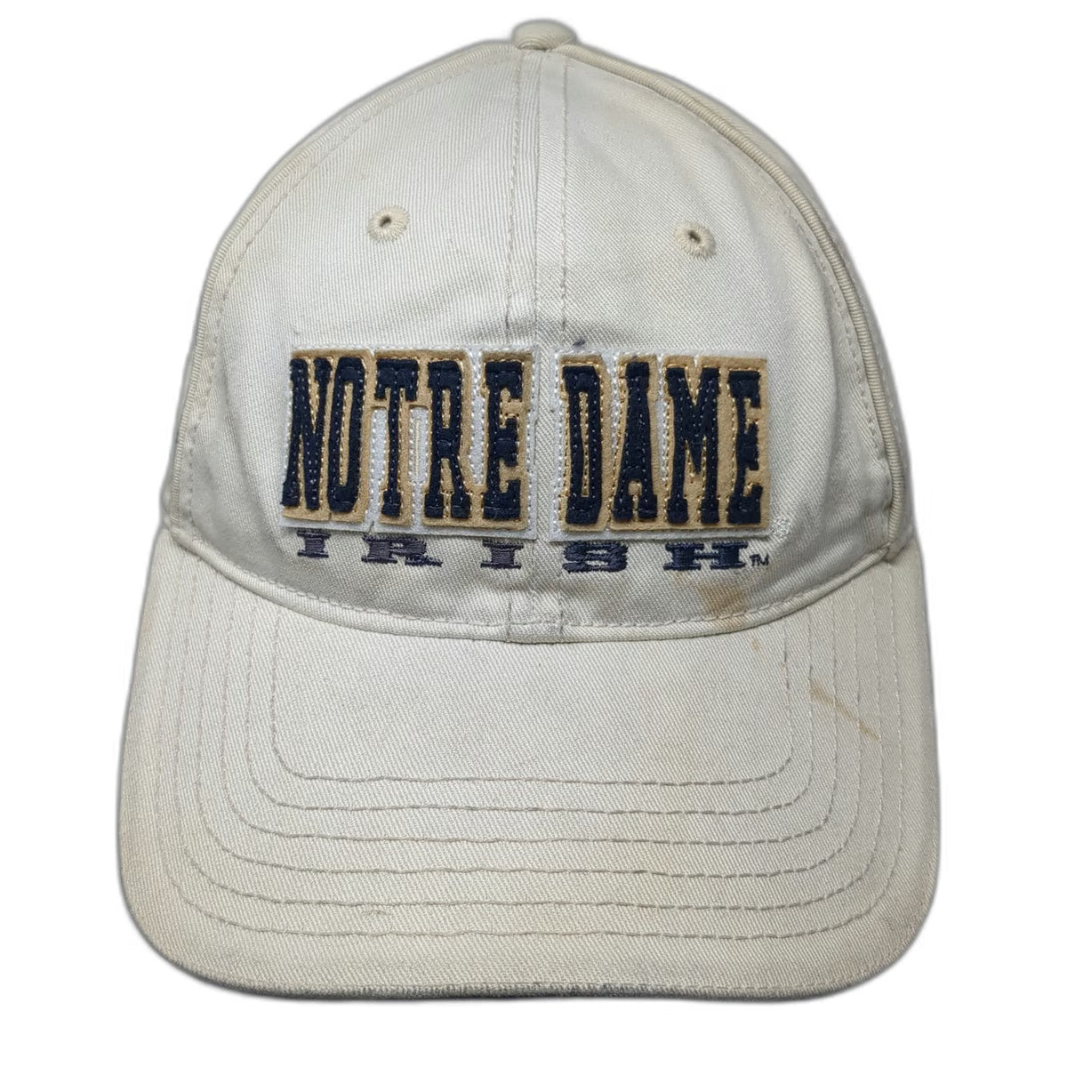 Notre Dame Fighting Irish NCAA Colosseum Cap Beige One Size Slideback Logo Hat
